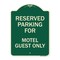 Signmission Parking Reserved for Motel Guest Heavy-Gauge Aluminum Architectural Sign, 24" x 18", G-1824-23382 A-DES-G-1824-23382 - alternate 1
